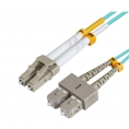 Cable Microconnect Fibra Optica 2 LC / 2 SC Multimodo Duplex.50/125 1M Blue