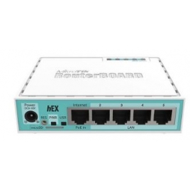 Router Wireless Mikrotik HEX Rb750gr3 4P 10/100/100 White / Blue