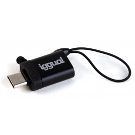 Adaptador Iggual OTG USB-C Macho / USB 3.1 Hembra Black