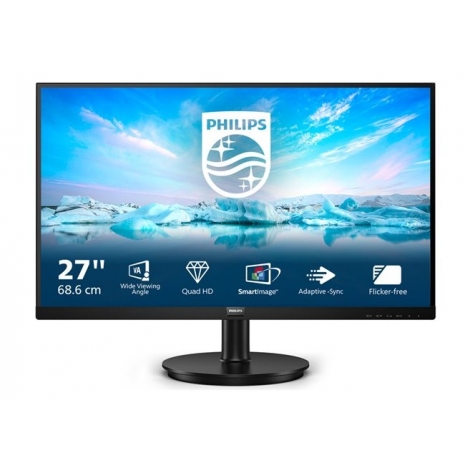 Monitor Philips 27" VA QHD 275V8LA 2560X1440 4ms HDMI DP MM Black