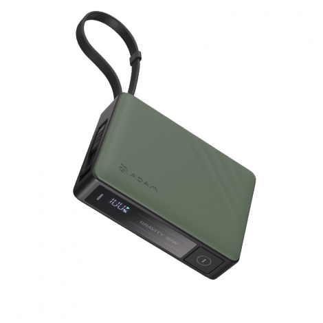Bateria Externa Adam Gravity 30W 10.000MAH USB + 2XUSB-C Green
