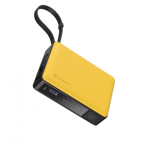 Bateria Externa Adam Gravity 30W 10.000MAH USB + 2XUSB-C Yellow