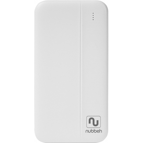 Bateria Externa Universal Nubbeh Twister 10.000MAH 2Xusb + USB-C White