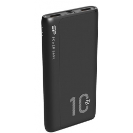 Bateria Externa Universal Silicon Power 10.000MAH 18W 2Xusb + USB-C + Micro USB Black