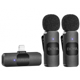 Microfono Boya BY-V2 Wireless Solapa Lightning Black