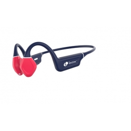 Auricular Conduccion Osea + MIC Leotec Kuri IPX5 Bluetooth red / Blue