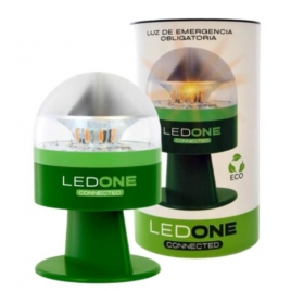 LUZ Emergencias V16 LED ONE ECO Connected DGT 3.0 Geolocalizada Green