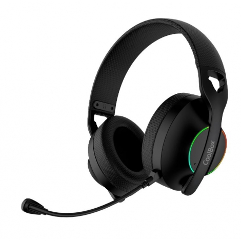 Auricular + MIC Coolbox Gaming WB01 Wireless RGB Black