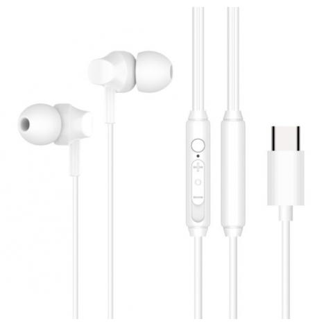 Auricular IN-EAR + MIC Conceptronic Brendan03 USB-C White