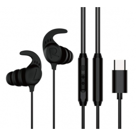 Auricular IN-EAR + MIC Conceptronic Brendan05 USB-C Black