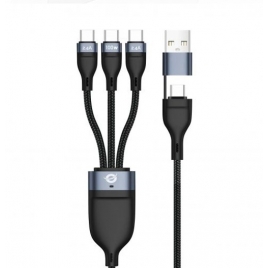Cable Conceptronic USB / USB-C Macho / 3XUSB-C Macho 1.5M Black