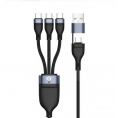 Cable Conceptronic USB / USB-C Macho / 3XUSB-C Macho 1.5M Black