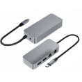 HUB Conceptronic USB-C 2 Puertos USB 3.0 + 2XRJ45 Silver