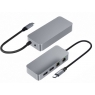 HUB Conceptronic USB-C 2 Puertos USB 3.0 + 2XRJ45 Silver