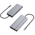 Puerto Replicador USB-C Conceptronic HDMI + DP + 2Xusb 3.0 + 3XUSB-C + RJ45 + USB-C PD 100W Silver