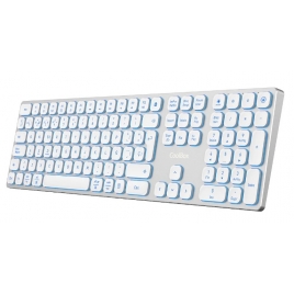 Teclado Coolbox Wireless Bluetooth Moonlight White