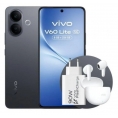 Smartphone Vivo V60 Lite 5G 6.77" OC 8+8GB 256GB Android 14 Black Bundle Pack