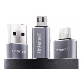 Adaptador Intenso USB-C Hembra / Micro USB Macho + USB Hembra / USB-C Macho + USB-C Hembra / Micro USB Macho