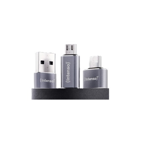 Adaptador Intenso USB-C Hembra / Micro USB Macho + USB Hembra / USB-C Macho + USB-C Hembra / Micro USB Macho