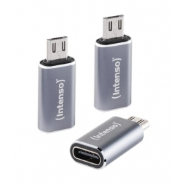 Adaptador Intenso USB-C Hembra / Micro USB Macho 3Pack