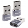 Adaptador Intenso USB-C Hembra / USB Macho 3Pack