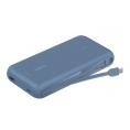 Bateria Externa Universal Belkin 20.000MAH 30W USB-C USB Blue Cable Integrado