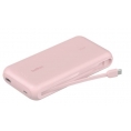 Bateria Externa Universal Belkin 20.000MAH 30W USB-C USB Pink Cable Integrado