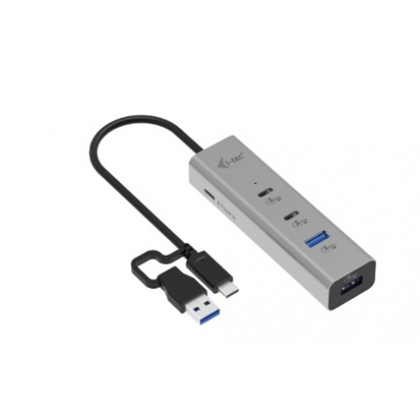 HUB I-TEC USB / USB-C 4 Puertos 2XUSB-C 3.0 + 2Xusb 3.0 PD 85W Silver