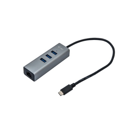 HUB I-TEC USB-C 3 Puertos USB 3.2 + RJ45 Silver