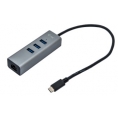 HUB I-TEC USB-C 3 Puertos USB 3.2 + RJ45 Silver