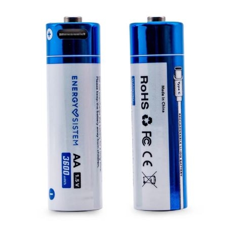 Pila Recargable Energy Charge PRO C USB-C Tipo AA 2400MAH Pack 4