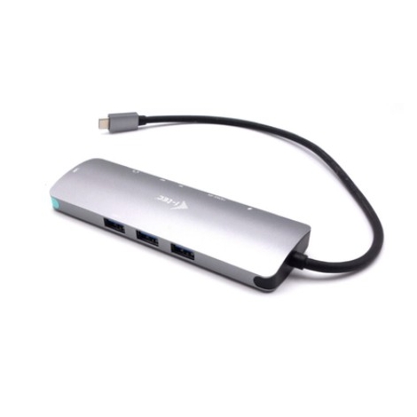 Puerto Replicador USB-C I-TEC HDMI + 3Xusb 3.0 + USB-C + SD + Micro SD +Jack Silver / Blue