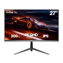 Monitor Nilox 27" IPS QHD Nxm272k20001 Gaming 2560X1440 1ms 200HZ HDMI DP RGB Black