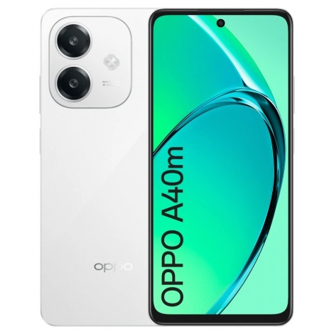 Smartphone Oppo A40M 6.67" OC 8Gb+8Gb 256GB 4G Android 14 Starlight White