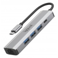 Puerto Replicador USB-C Iggual RJ45 + 3Xusb 3.0 + USB-C Silver