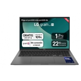 Portatil LG Gram Core Ultra 7 255H 16GB 1TB SSD 16" IPS Freedos Black