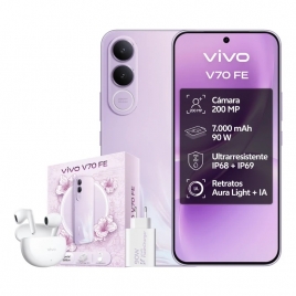 Smartphone Vivo V70 FE 5G 6.83" OC 8+8GB 512GB Android 16 Muse Purple Bundle Pack