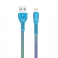Cable Unotec USB Macho / Lightning Nylon Rainbow 1M