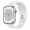 Apple Watch Series 8 GPS + Cell 45MM Silver Aluminium + Correa Sport White