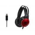 Auricular + MIC Conceptronic Gaming Athan01 7.1 USB RGB Black/Red