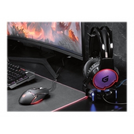 Auricular + MIC Conceptronic Gaming Athan01 7.1 USB RGB Black/Red