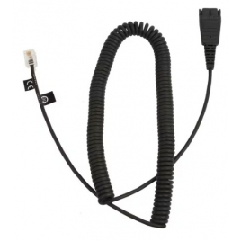 Cable Jabra Telefonico RJ10 / Siemens Belegung 2M Espiral Black