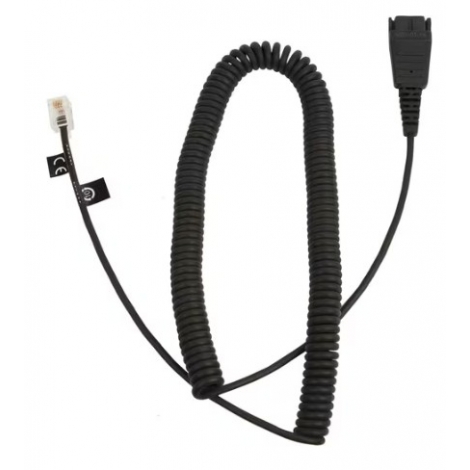 Cable Jabra Telefonico RJ10 / Siemens Belegung 2M Espiral Black