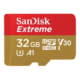 Memoria Micro SD 32GB Sandisk Extreme U3 V30 + Adaptador SD