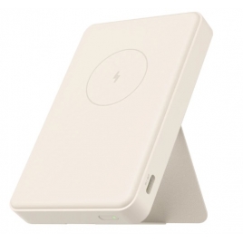 Bateria Externa Xiaomi Magnetica 6.000MAH con Peana Tanned White
