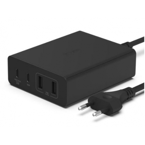 Cargador USB Belkin 108W GAN 2Xusb 2XUSB-C Black para Casa