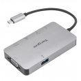 Puerto Replicador USB-C Targus HDMI 4K + VGA + RJ45 + 2Xusb 3.0 + USB-C + SD + Micro SD + PD