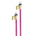 Cordon Universal Intenso Cable USB-C Pink para Funda Smartphone