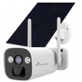 Camara Vigilancia Nivian DIA / Noche 2K Bateria Outdoor 4G + Panel Solar