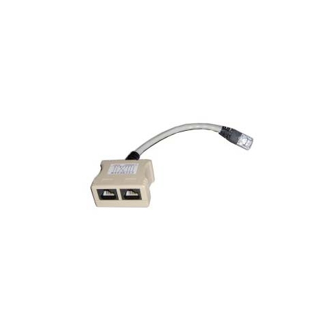 Adaptador Kablex RJ45 Macho / 2X RJ45 Hembra